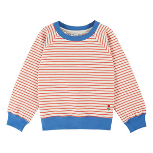 Emile et Ida - Organik pamuklu çizgili sweatshirt | Kırmızı