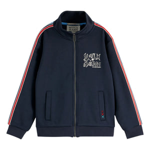 Scotch & Soda - Çizgili Fermuarlı Sweat | Lacivert