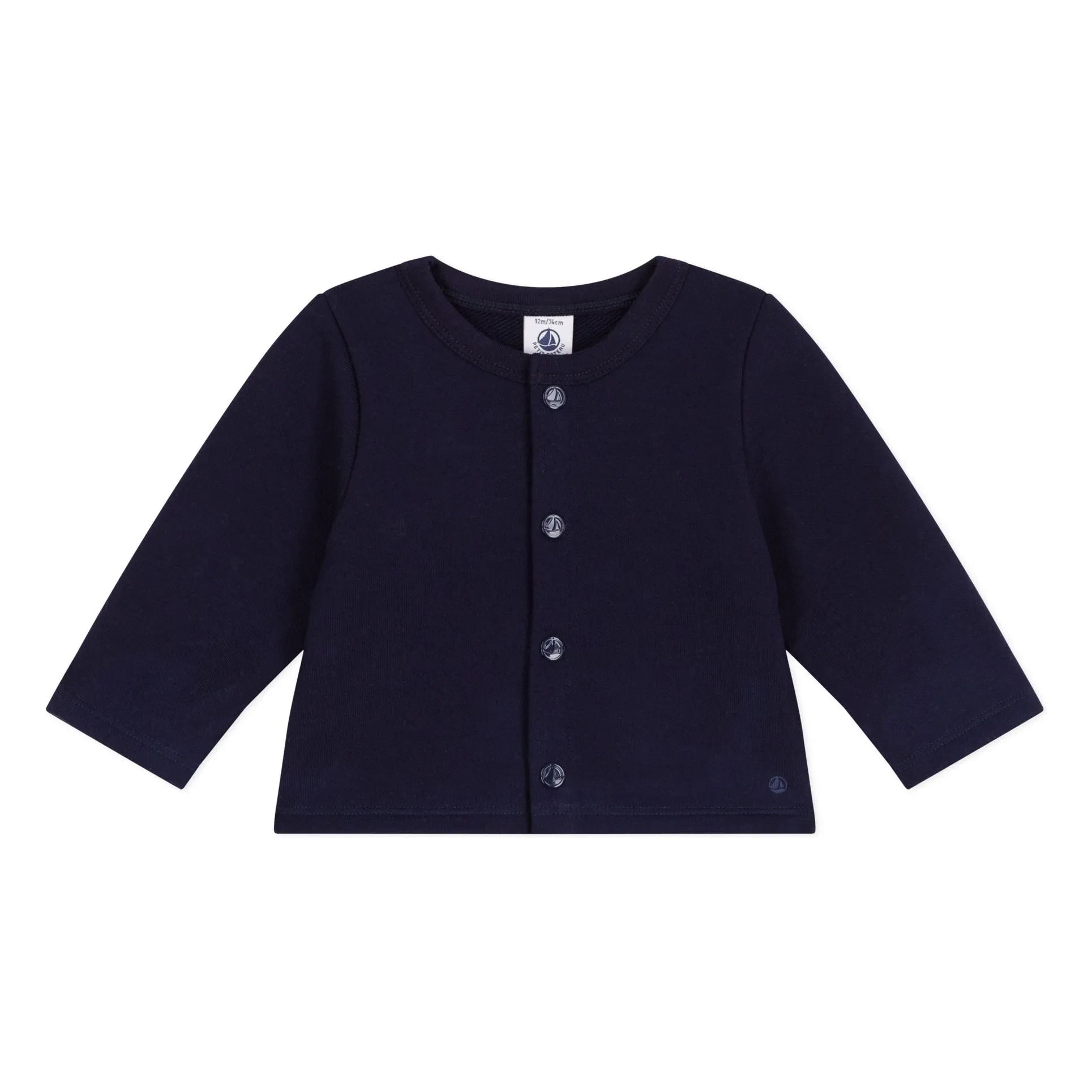 Petit Bateau - Organik pamuk hırka | Gece mavisi