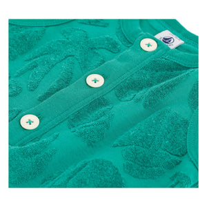 Petit Bateau - Organik pamuklu palmiye havlu tulum | Yeşil