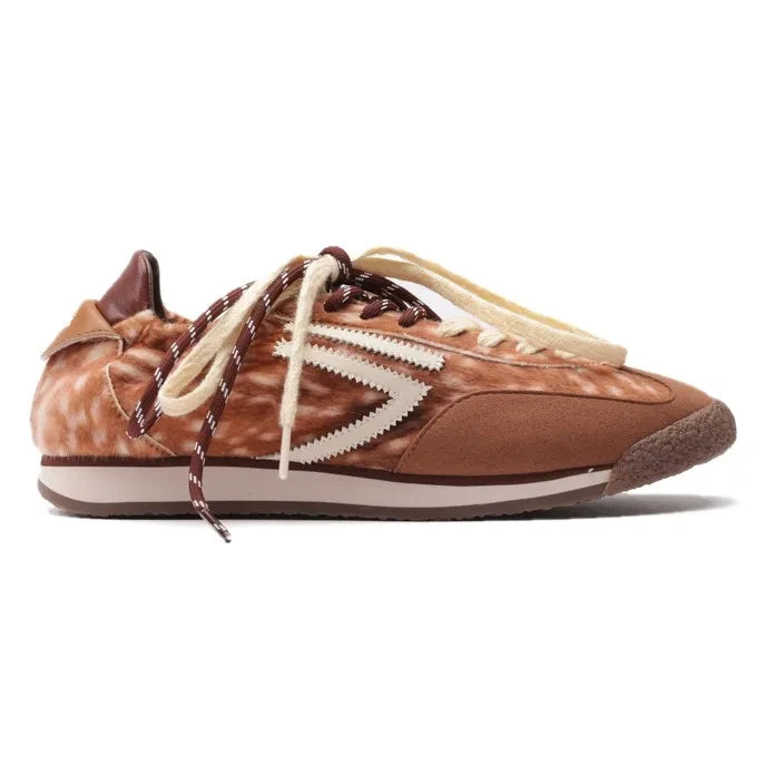 PURAAI - Panther Vegan Pony Sneakers | بني