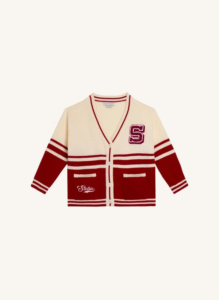 Stella McCartney Kids - College Yünlü Hırka | Fildişi