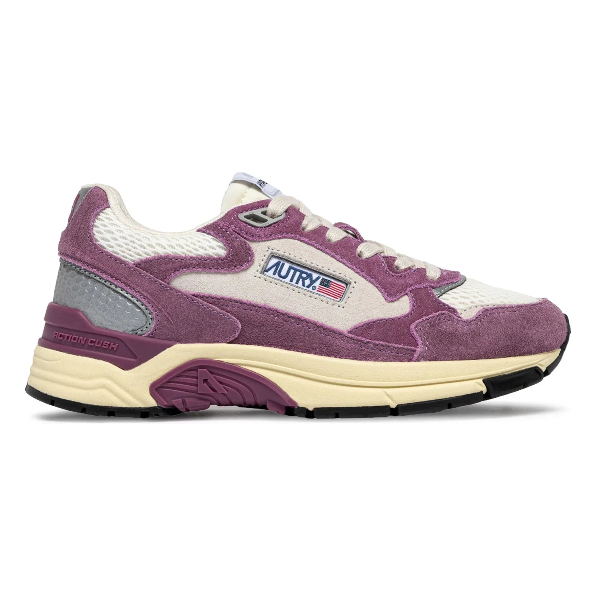 Autry - Basket Hyperway Low Bicolore Süet | Mor