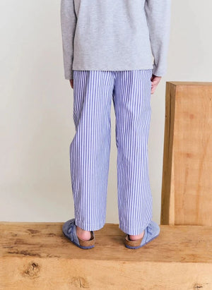 AO76 - لي باجاما بنطالون مخطط | أزرق فاتح