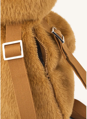 Liewood - حقيبة ظهر دانيالا بير بالفراء مع ألياف معاد تدويرها | كراميل