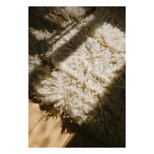 Layered - Tüylü yün halı | Bej