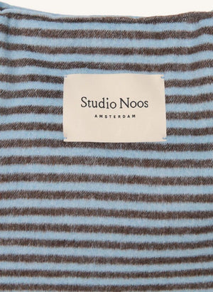 Studio Noos - Çizgili yün anne çantası | Açık mavi