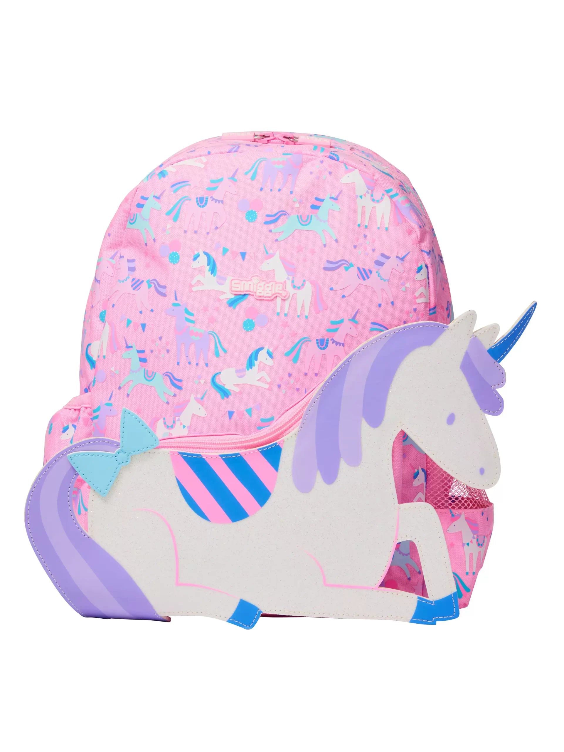 Smiggle - Glide Junior Kapşonlu Sırt Çantası-Dinossi