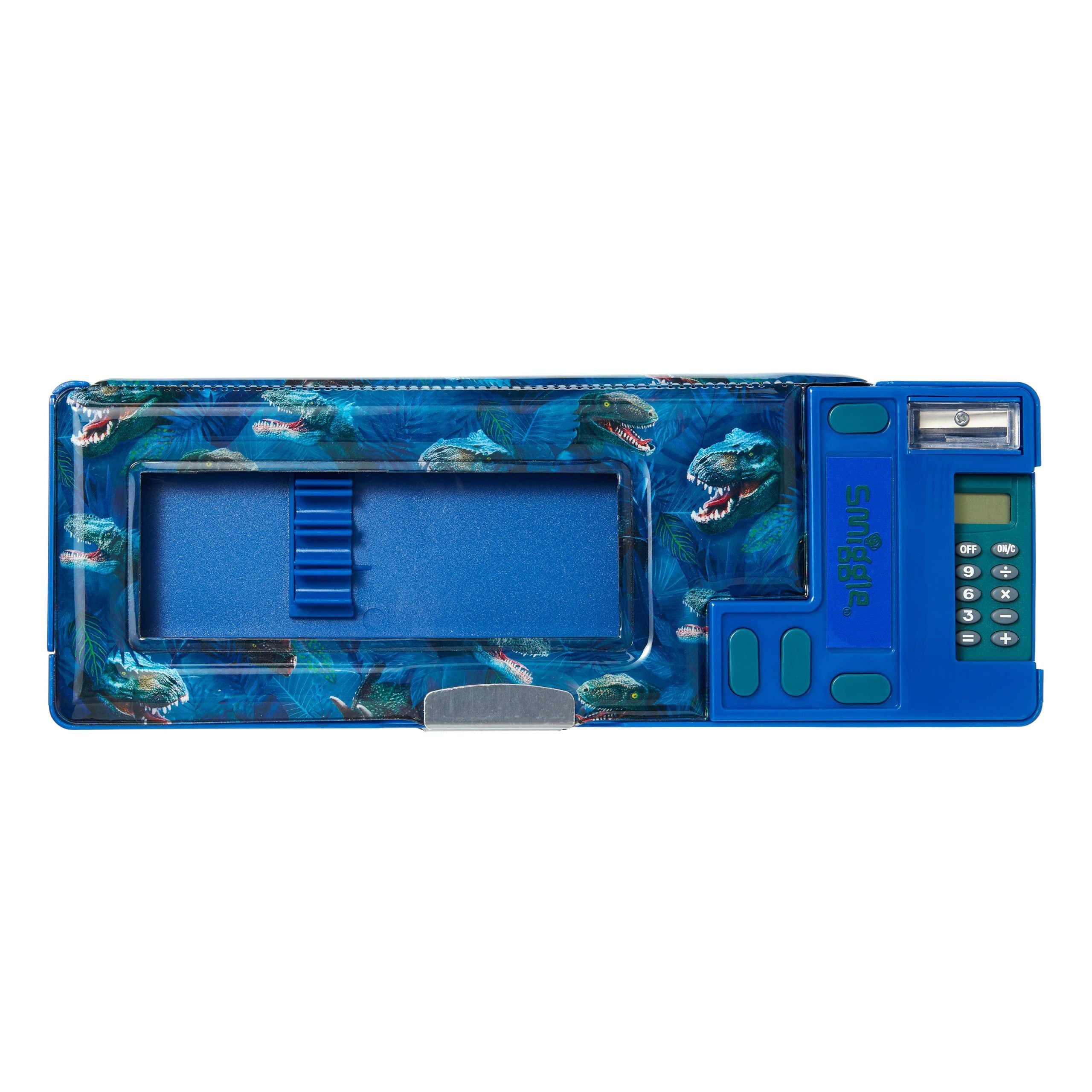 Smiggle - Galaxy Dinozorlar Hesap Makineli Pop Out Otomatik Kalem Kutusu-Dinossi