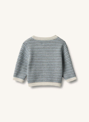 Wheat - Nico Merino Yünlü Hırka | Mavi