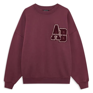 Anine Bing - Miles Letterman sweatshirt | Bordo