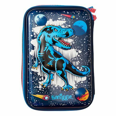 Smiggle - Moonlit Üçlü Hardtop Kalem Kutusu-Dinossi