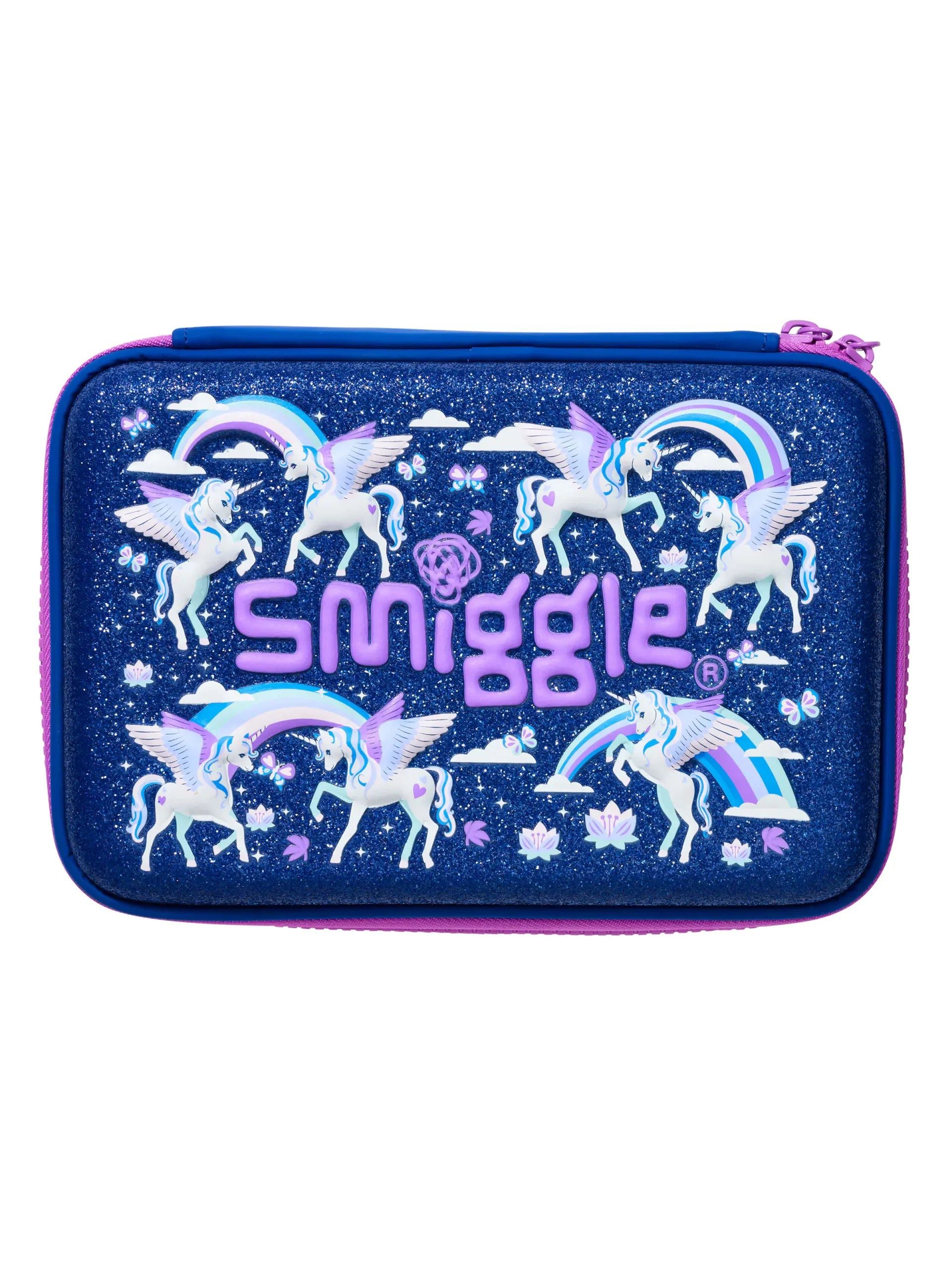 Smiggle - Away Hardtop Unicorn İki Katlı Kalem Kutusu-Dinossi