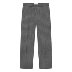 Les Deux - Como Pinstripe Düz Paça Pantolon Çizgili | Gri
