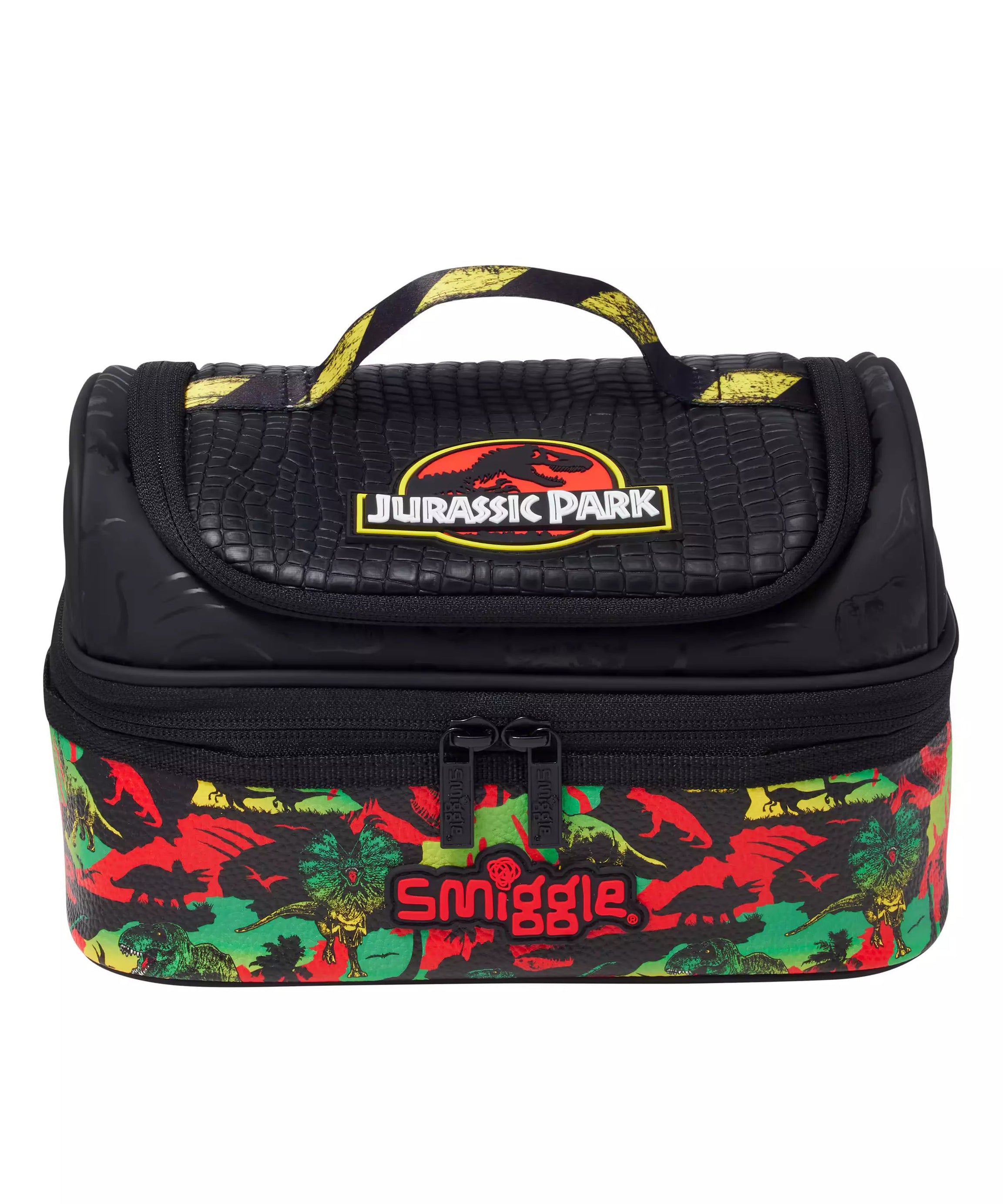 Smiggle - Jurassic Park Çift Katlı Beslenme Çantası-Dinossi