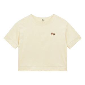 a.p - Jersey organik pamuk T-shirt | Ekru