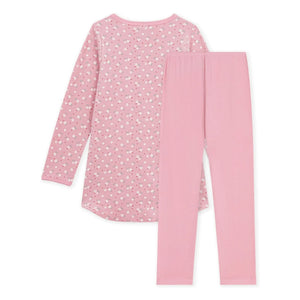 Petit Bateau - Çiçek Desenli Organik Pamuk Pijama Gömleği | Pembe