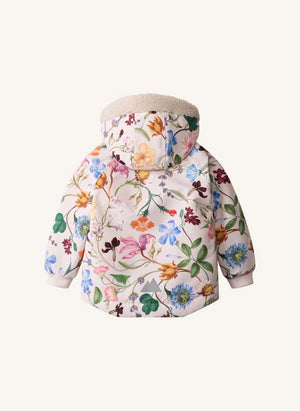 Molo - Hopla Çiçek Desenli Şişme Mont | Ivory