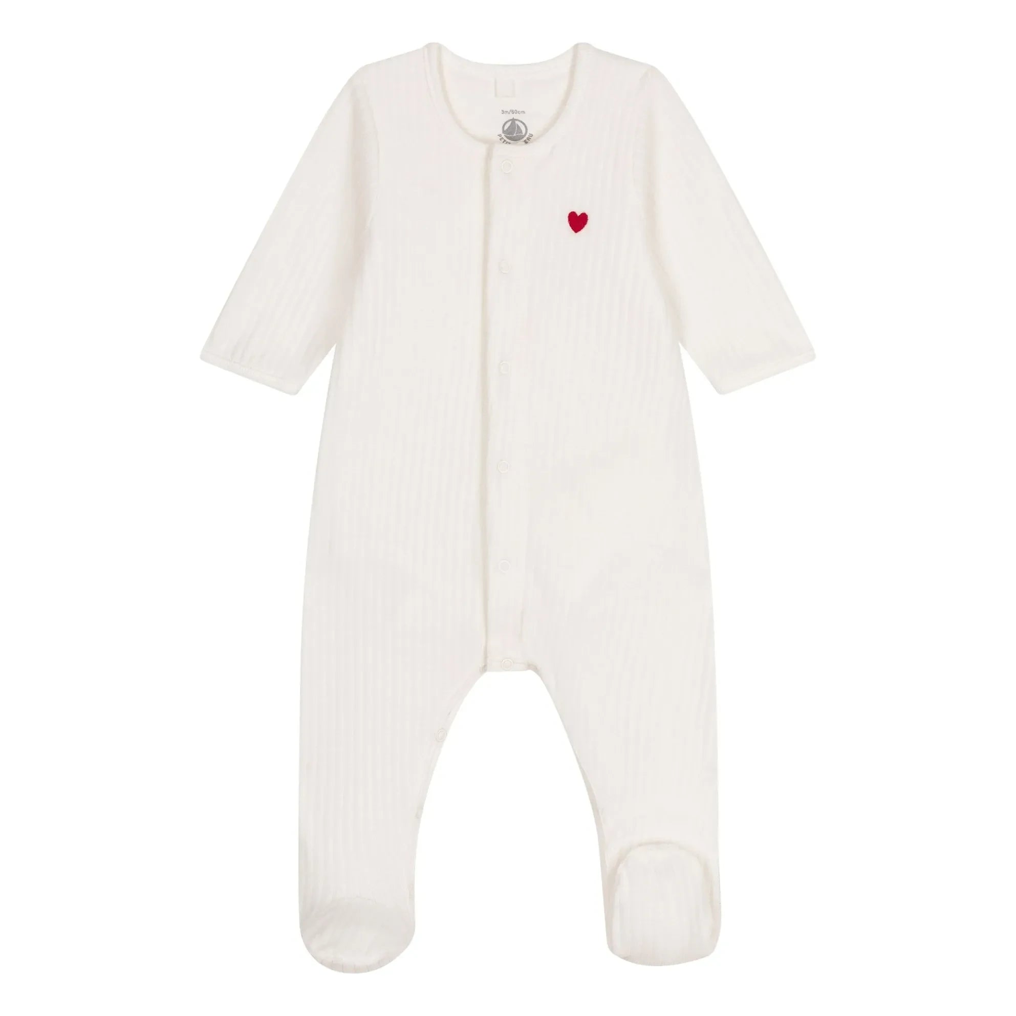 Petit Bateau - Tilk organik pamuk pijama | Ekru
