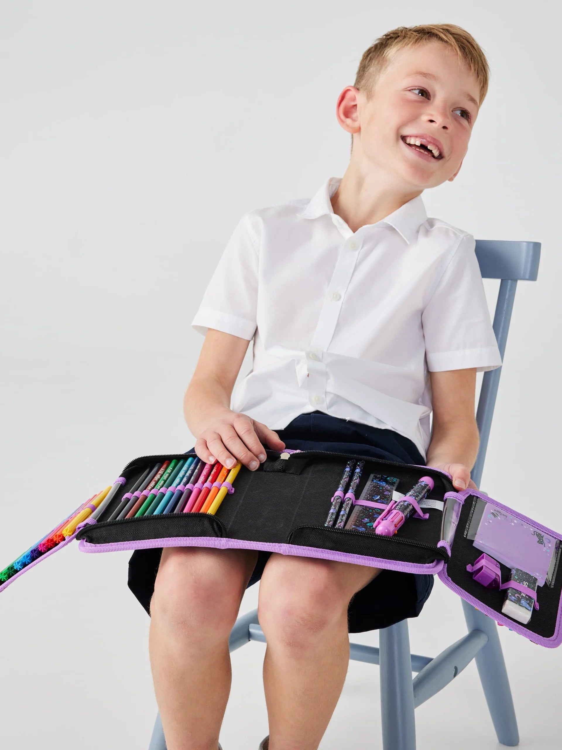 Smiggle - Wild Side Unicorn Kalem Kutusu ve Kırtasiye Seti-Dinossi