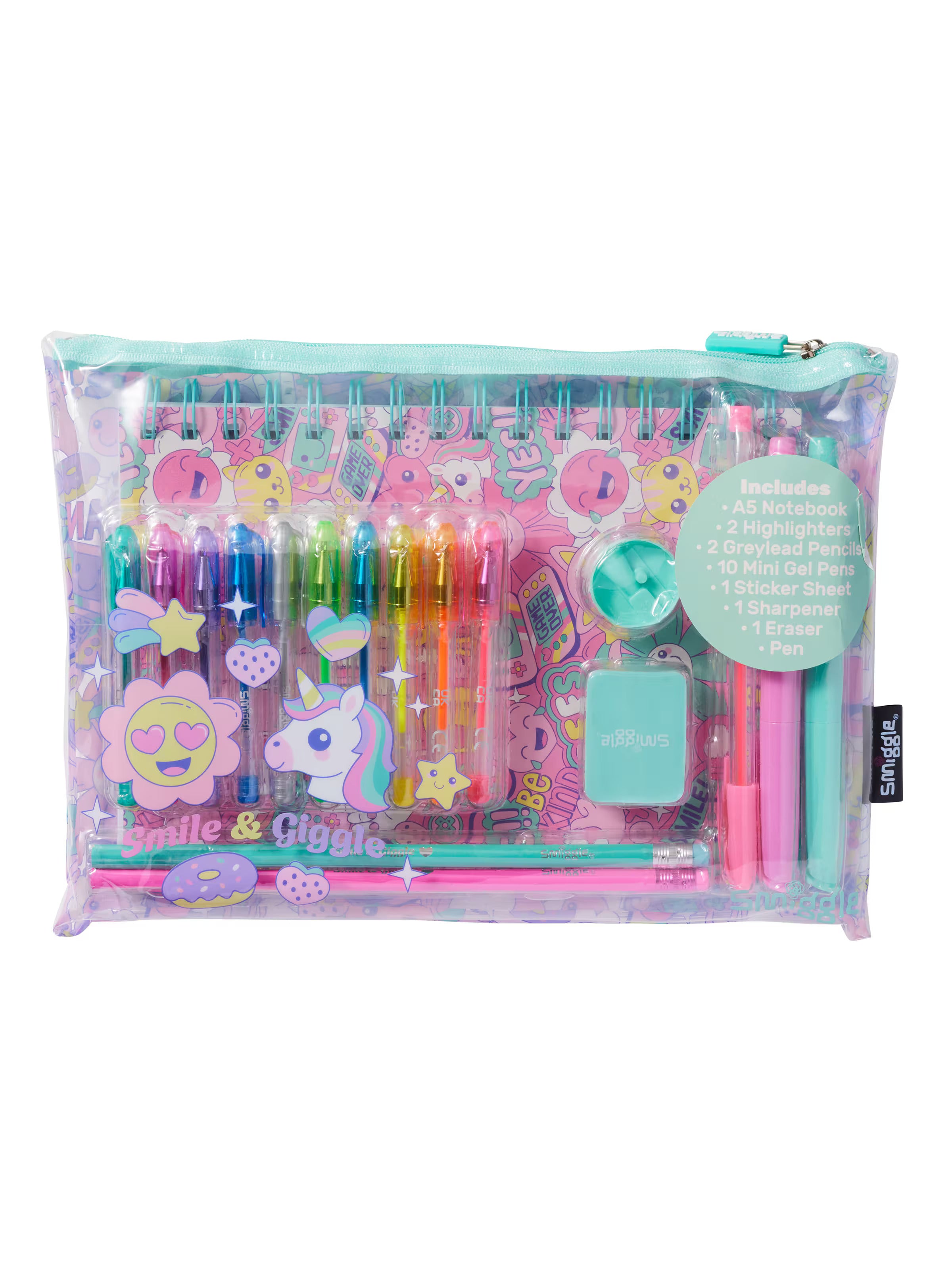 Smiggle - مجموعة دفاتر وقرطاسية Epic A5