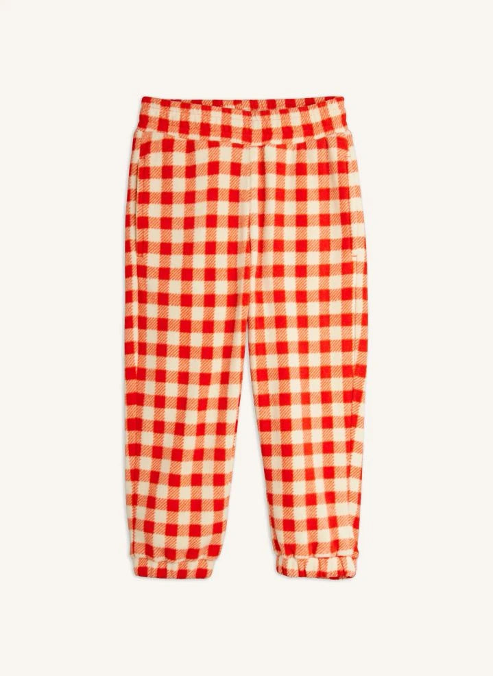 Mini Rodini - Jogger Gingham | أحمر