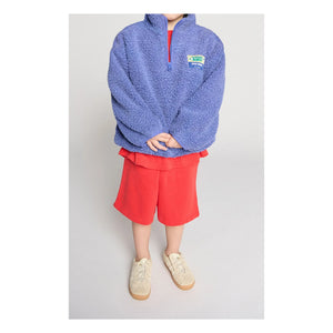 American Vintage - Hoktown Geri Dönüştürülmüş Elyaf Sherpa Yarım Fermuarlı Sweat Üstü | Mor