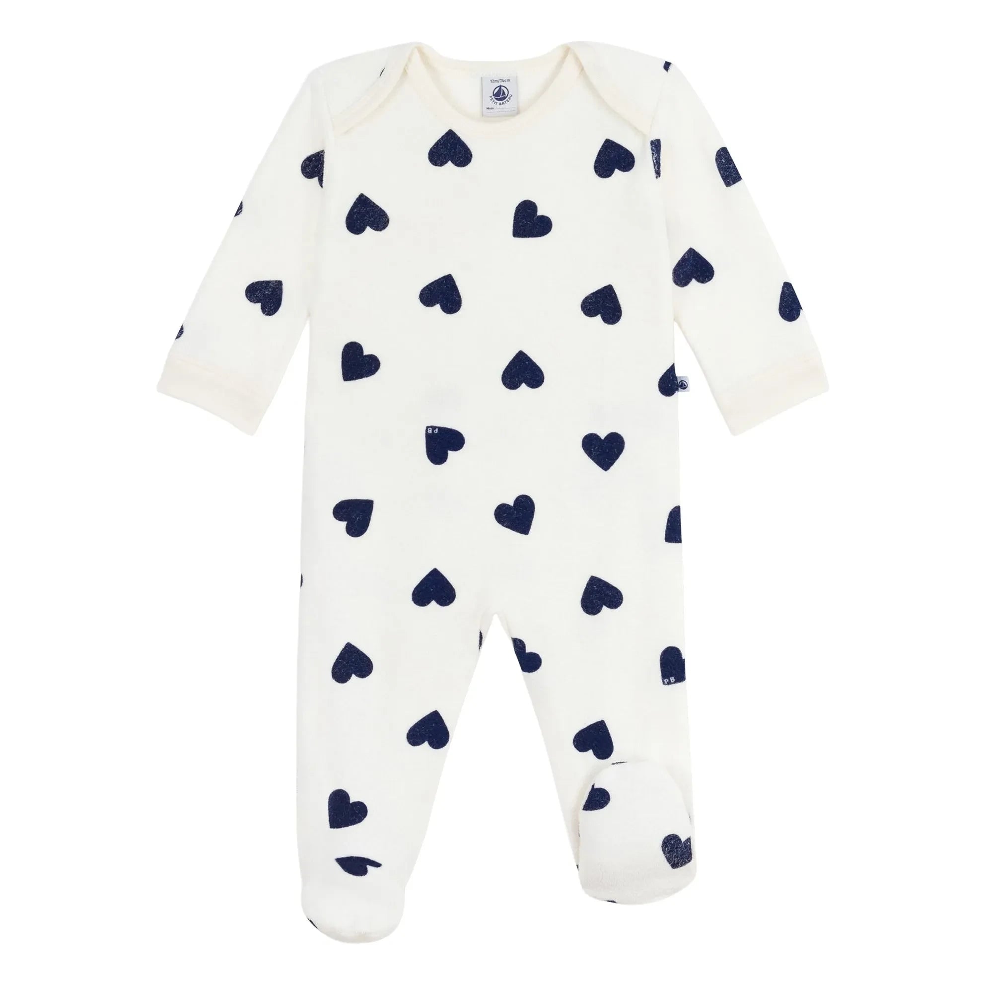 Petit Bateau - Sleep Well Hearts PB pijama | Ecru