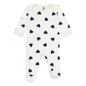 Petit Bateau - Sleep Well Hearts PB pijama | Ecru
