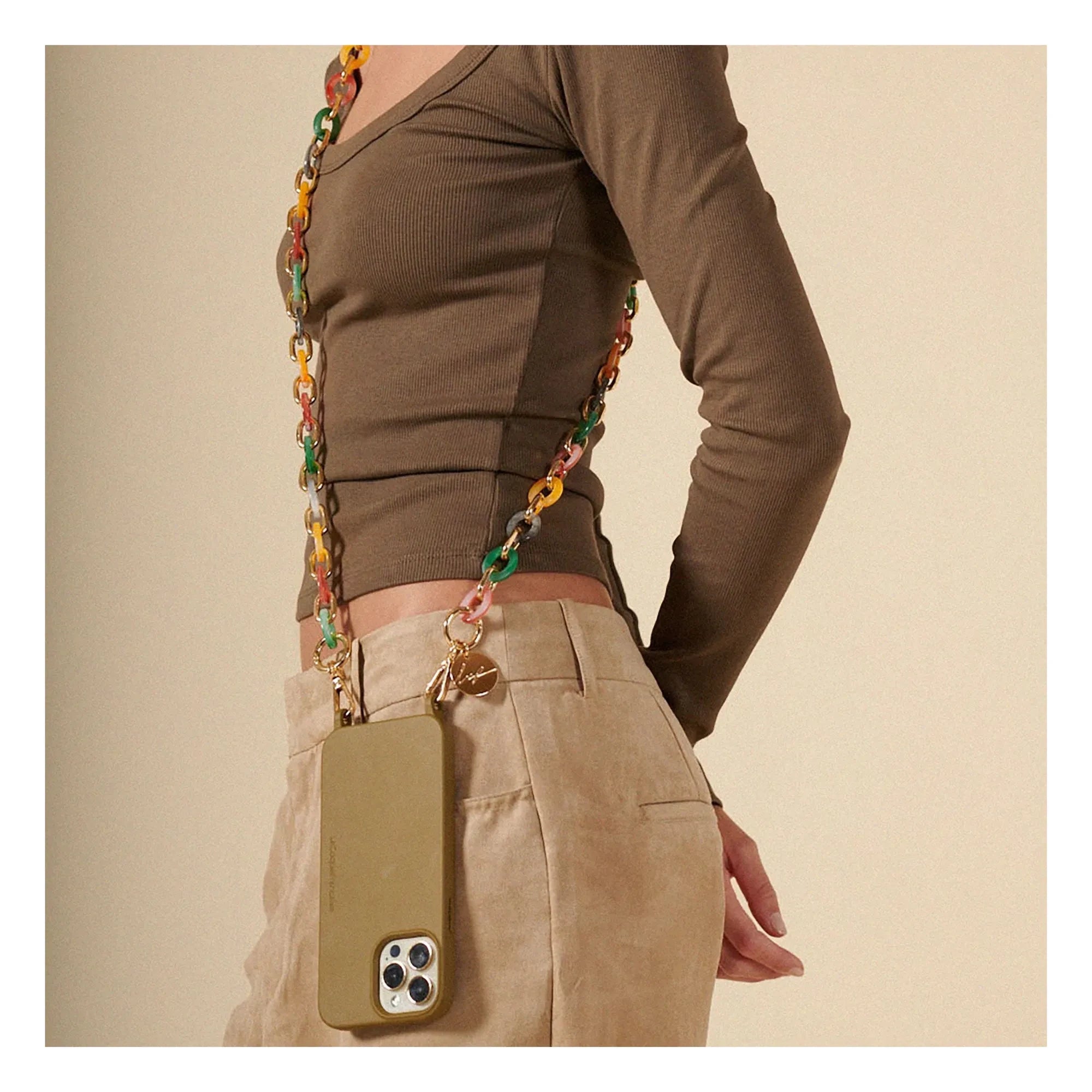 LaCoqueFrançaise - Cassy 120 cm uzun zincir | Çok Renkli