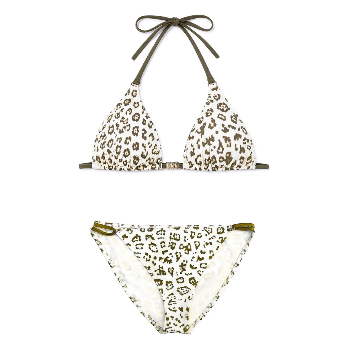 Lison Paris - Savanna Leopar 2 Parçalı Mayo | Ekru