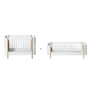 Oliver Furniture - Wood Mini+ Karyoladan Genç Yatağa Dönüşüm Kiti | Meşe