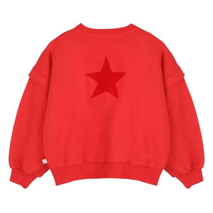 Jenest - Organik pamuk balon sweatshirt | Kırmızı