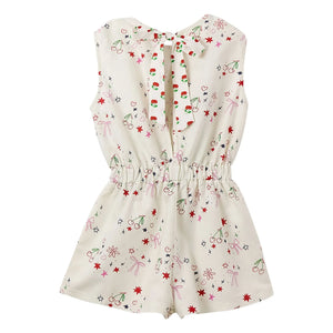 Fabula - Combishort Kiraz Desenli Pop | Beyaz