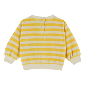 Emile et Ida - Çizgili Organik Pamuklu Sweatshirt | Sarı