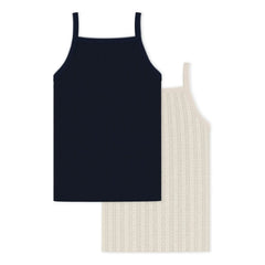 Petit Bateau - Geçişli Atletler 2'li Set | Gece mavisi