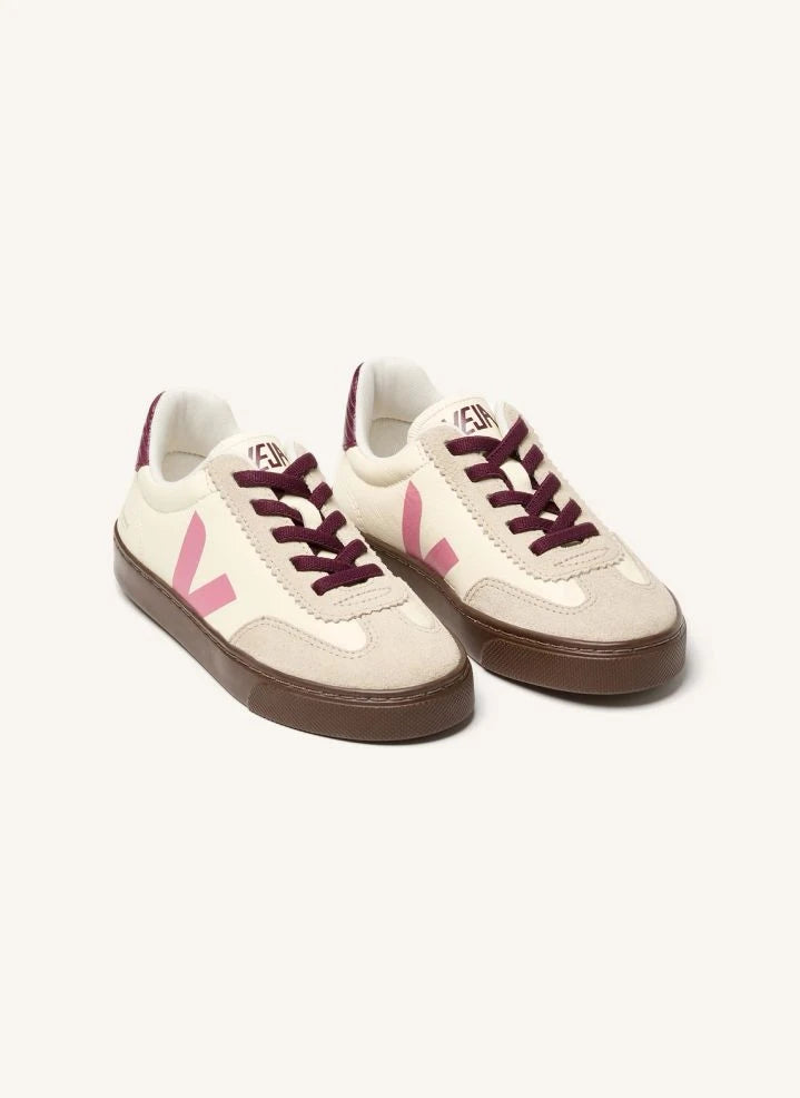 Veja - أحذية رياضية جلدية صغيرة - Veja x Bonpoint | وردي