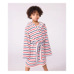 Petit Bateau - Çizgili Bornoz | Beyaz