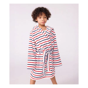 Petit Bateau - Çizgili Bornoz | Beyaz