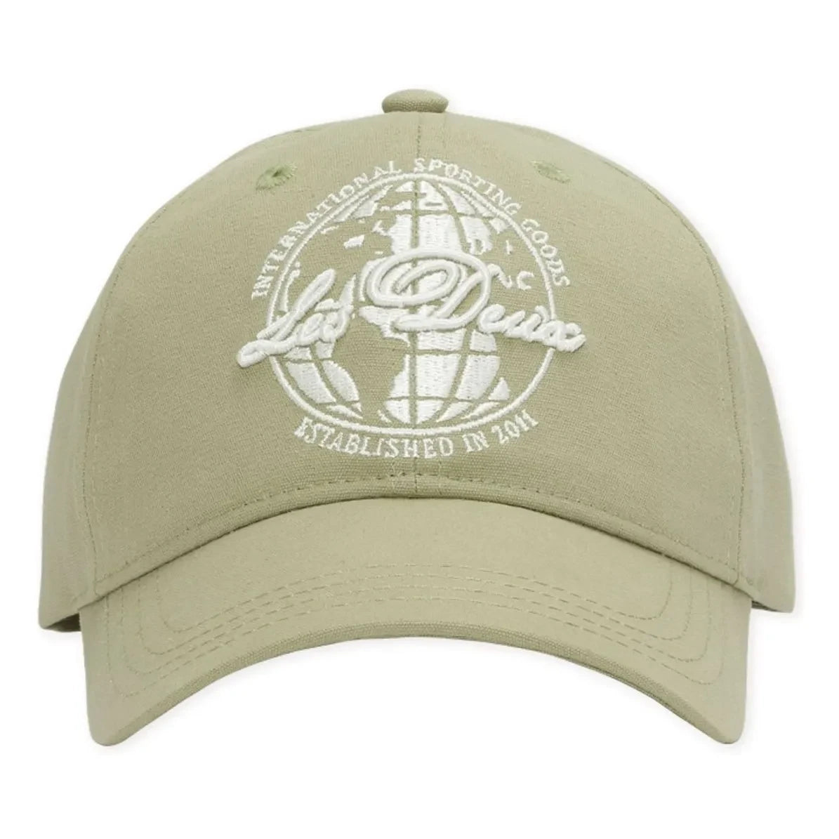 Les Deux - Globe Logo şapka | Haki