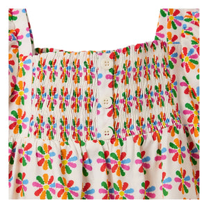Fabula - Windmill Balon Kollu Midi Elbise | Beyaz