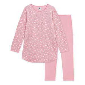 Petit Bateau - Çiçek Desenli Organik Pamuk Pijama Gömleği | Pembe