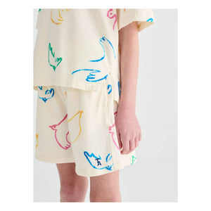 True Artist - T-shirt Birds Organik pamuk | Ekru