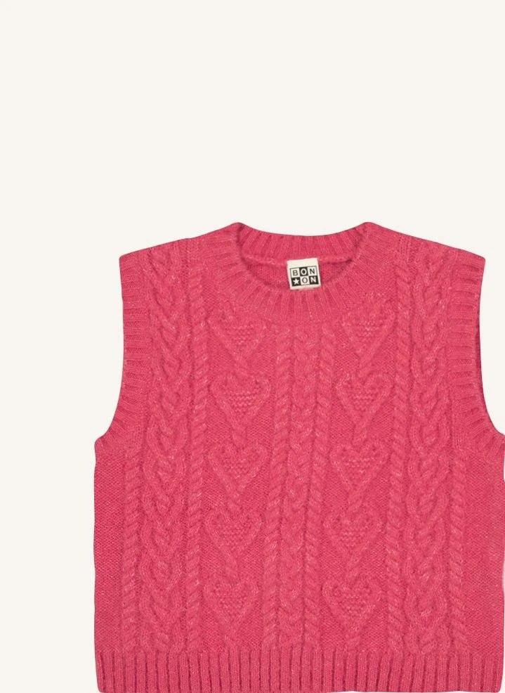 Bonton - Lucia كنزة بلا أكمام | Framboise