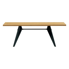 Vitra - EM masası, yağlanmış doğal meşe 220x90 cm - siyah ayak - Jean Prouvé | Meşe