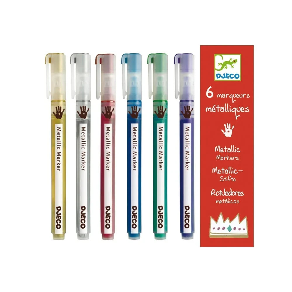 Djeco - 6 metalik marker