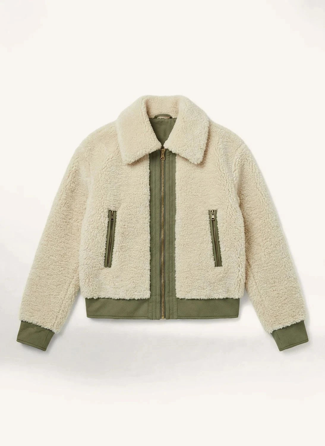 Leon & Harper - Vlora Shearling Bomber Ceket | Haki
