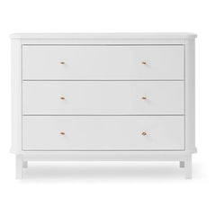 Oliver Furniture - Meşe ağacından 3 çekmeceli şifonyer | Beyaz