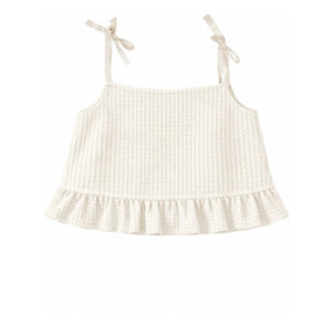 THE LiTTLE POETS - Rosalia Organik Pamuk Crop Top | Beyaz