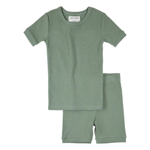 Petit Lem - Organik Pamuklu Fitilli Pijama | Yeşil